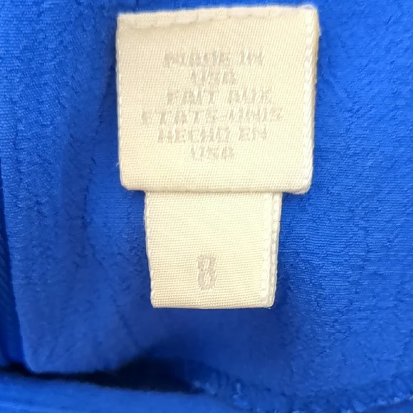 Liz Claiborne Short Sleeves Blue Dress - Size 8 - Picture 10 of 10